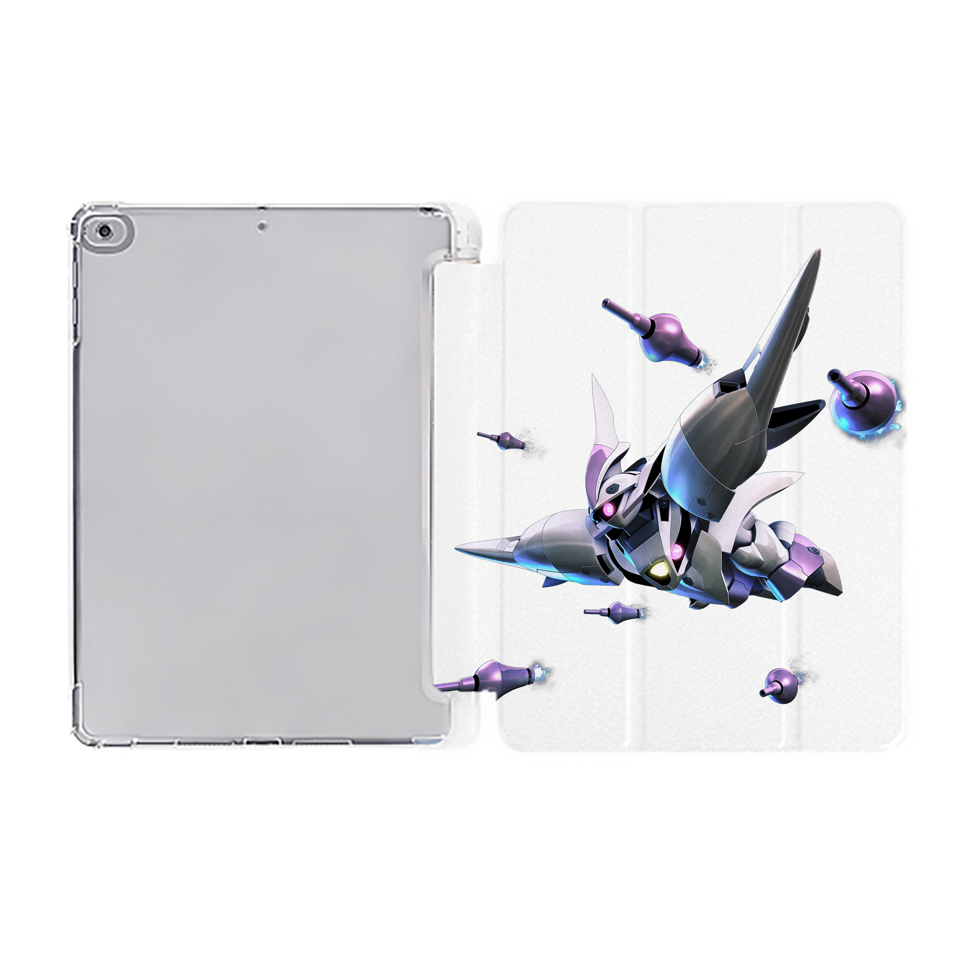 （画像用） 機動戦士ガンダム Mobile Suit Gundam IPad ケース ペン収納付き 三つ折りスタンド PUレザー×シリコン 対応機種9.5/10.5/10.9インチ